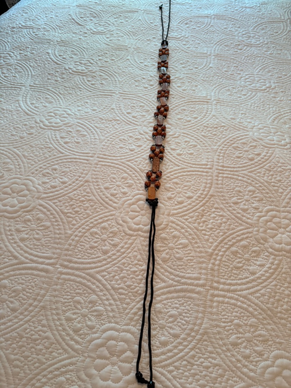 Raj Brown Beaded Waist Belt